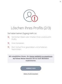 LoveScout24 Profil löschen