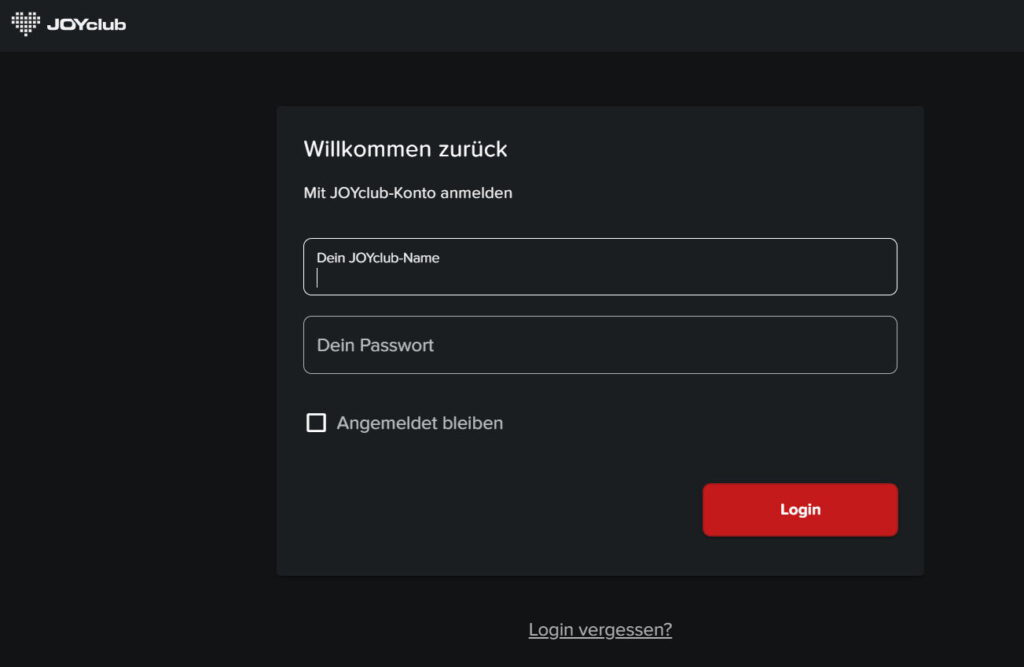 Neuer JoyClub Login