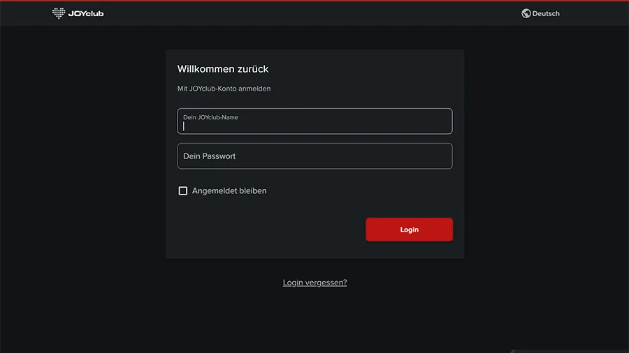 JOYclub Login funktioniert nicht